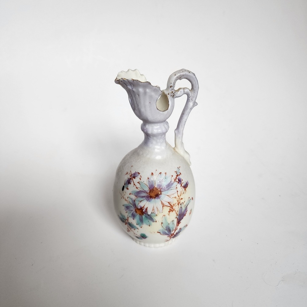 Vintage Floral Pitcher Vase Small Bud Vase‎ Decorative Ceramic Creamer